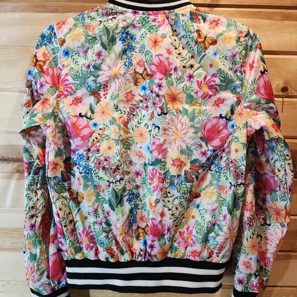 Urban Republic Girls Floral Bomber Jacket L 14/16 NWT • Stitch Fix Exclusive - Picture 3 of 10